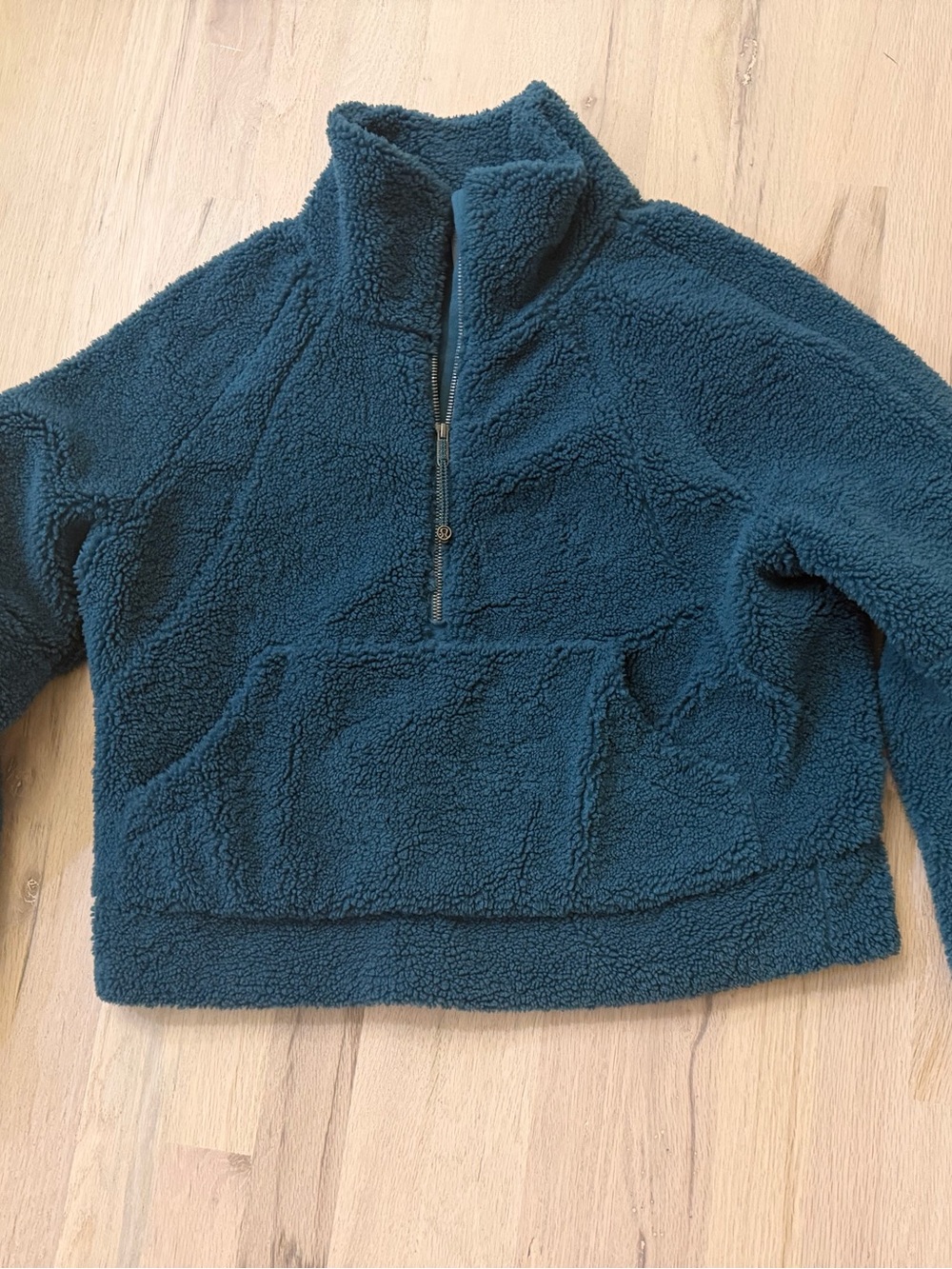 Lululemon Plush Half-Zip Sherpa Pullover Sweater - Deep Teal